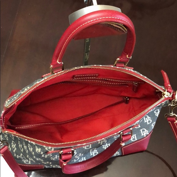 Vintage Dooney & Bourke Signature Leather Trim Bag - Picture 7 of 8